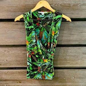 Diane von Furstenberg silk wrap top